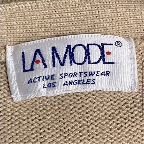 Vintage La Mode Spruce Ridge Pastel Colour Block Button Up Knit Cardigan M - Picture 5 of 14